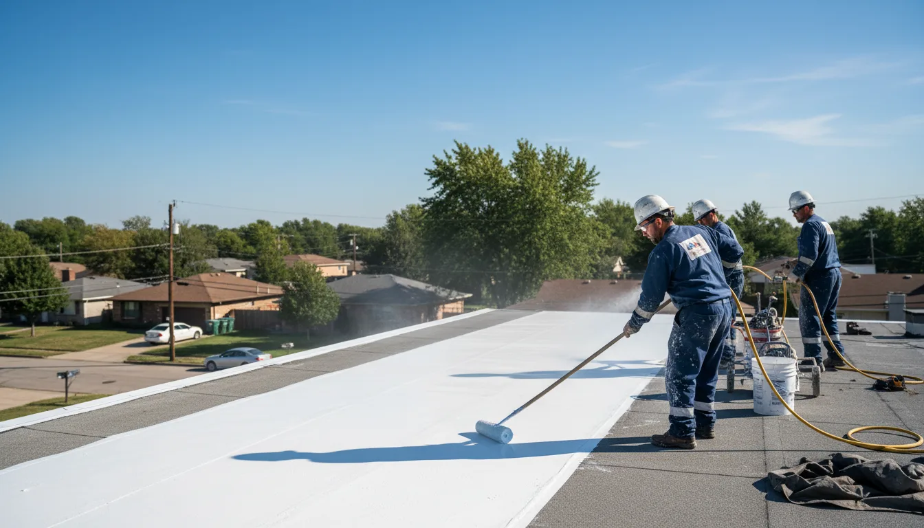 Commercial roof coating in Peoria Heights, IL near me